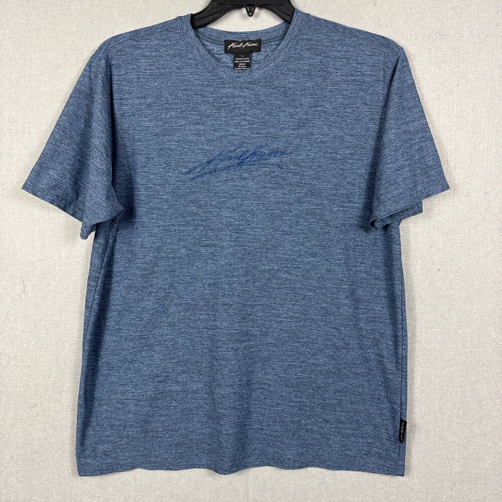 Vintage Karl Kani Shirt Men's Large SS Performance Lightweight Tee Blue